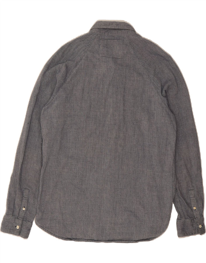 QUIKSILVER Mens Flannel Shirt Small Grey Pinstripe Vintage Quiksilver and Second-Hand Quiksilver from Messina Hembry 