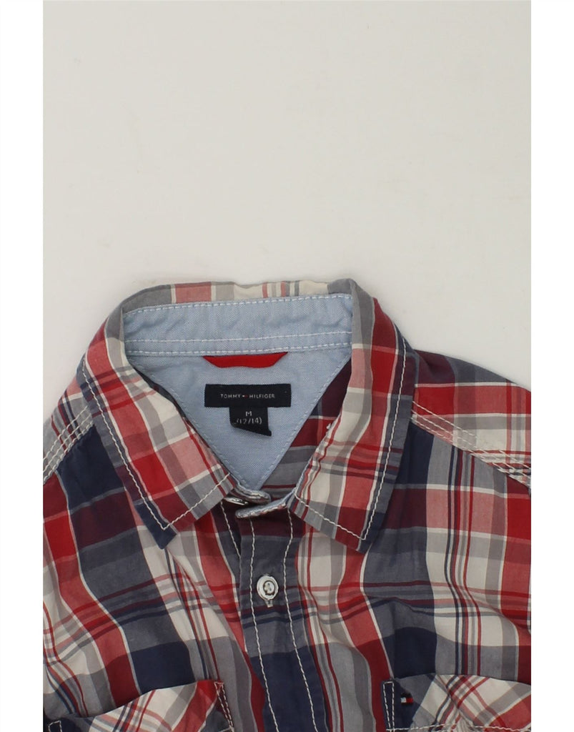 TOMMY HILFIGER Boys Shirt 12-13 Years Medium  Multicoloured Check Cotton | Vintage Tommy Hilfiger | Thrift | Second-Hand Tommy Hilfiger | Used Clothing | Messina Hembry 