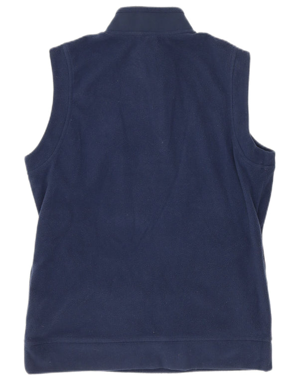 Adidas Boys Zip Neck Sleeveless Fleece Jumper 11-12 Years Navy Blue