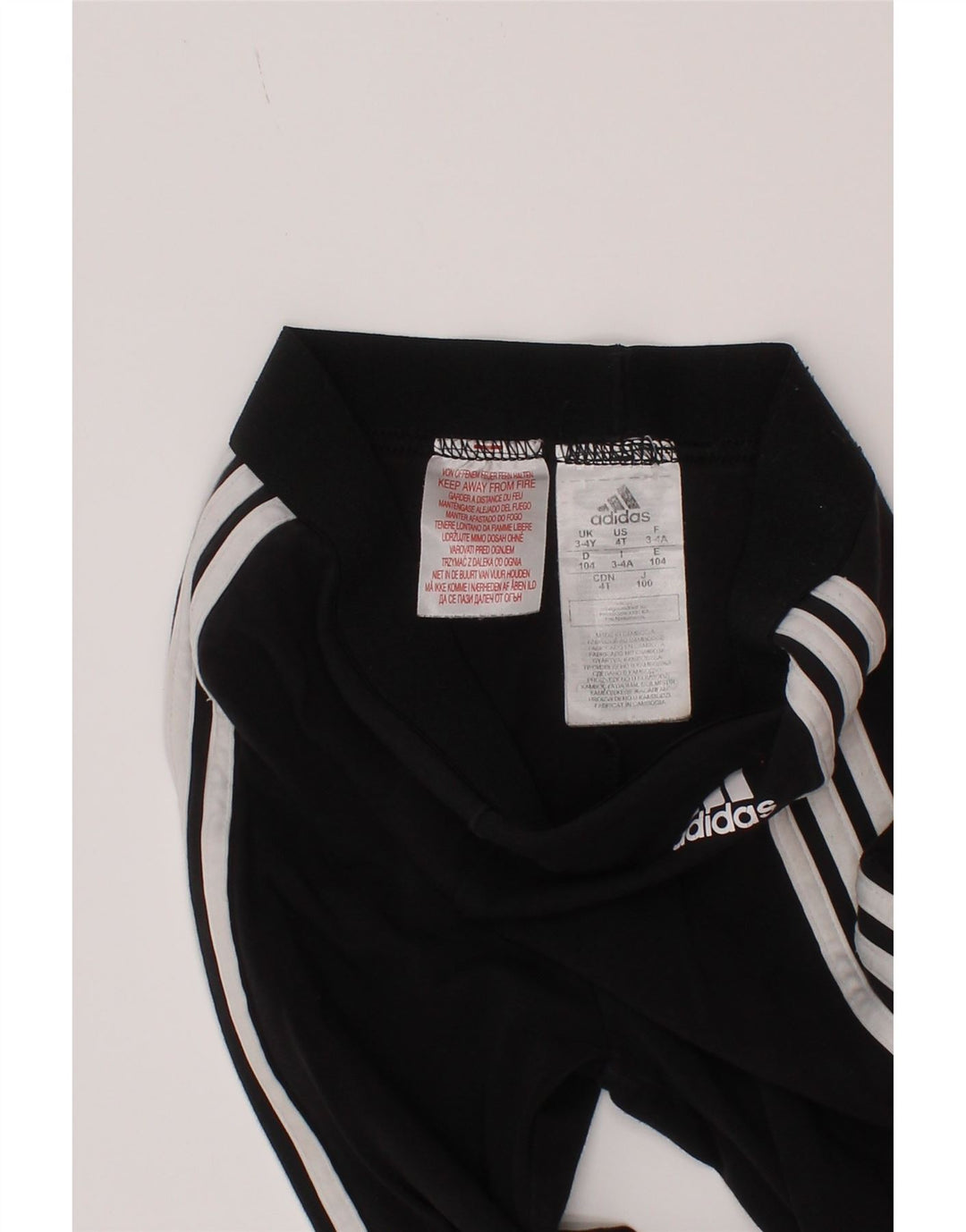 Adidas Girls Leggings 3-4 Years  Black Cotton