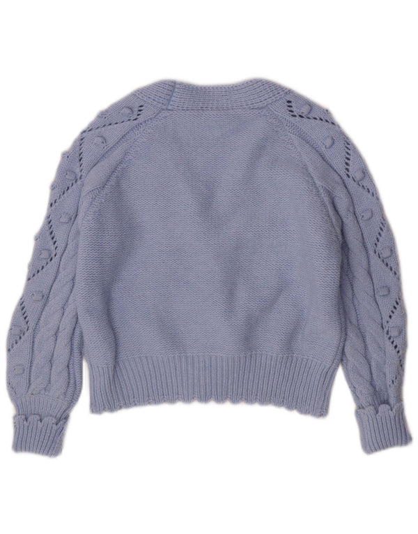 Lumina Womens Cardigan Sweater UK 16 Large Blue Polyamide