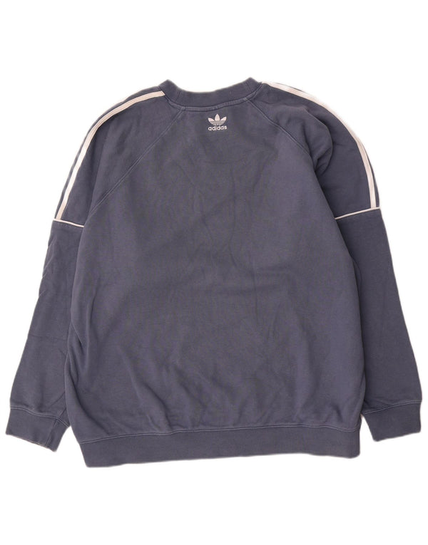 Adidas Mens Sweatshirt Jumper XL Navy Blue Cotton