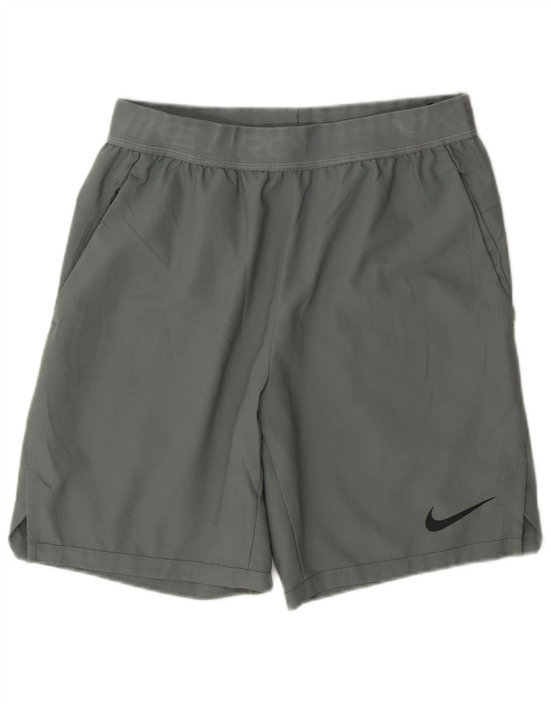 Nike Mens Dri Fit Graphic Standard Sport Shorts Small Grey Polyester