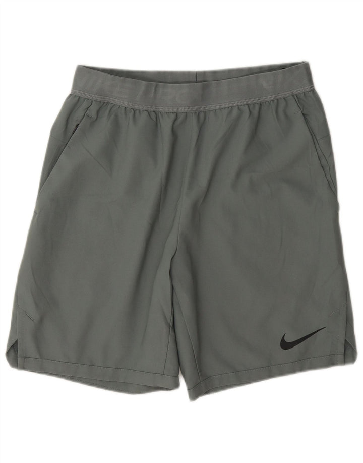 Nike Mens Dri Fit Graphic Standard Sport Shorts Small Grey Polyester