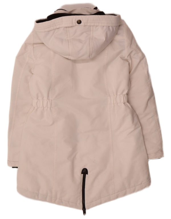 Diesel Girls Hooded Parka Jacket 11-12 Years White Polyester