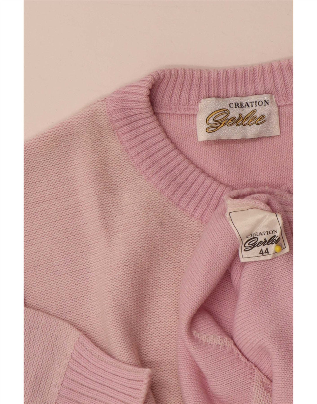 Vintage Womens Crew Neck Jumper Sweater IT 44 Medium Pink Floral