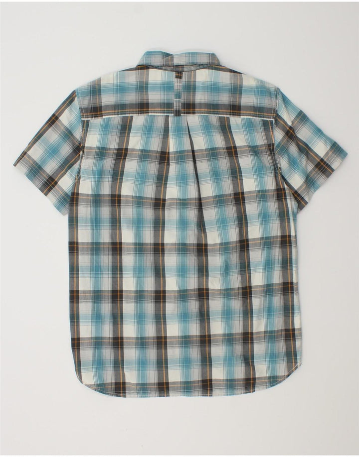 The North Face Mens Short Sleeve Shirt Medium Blue Check Cotton