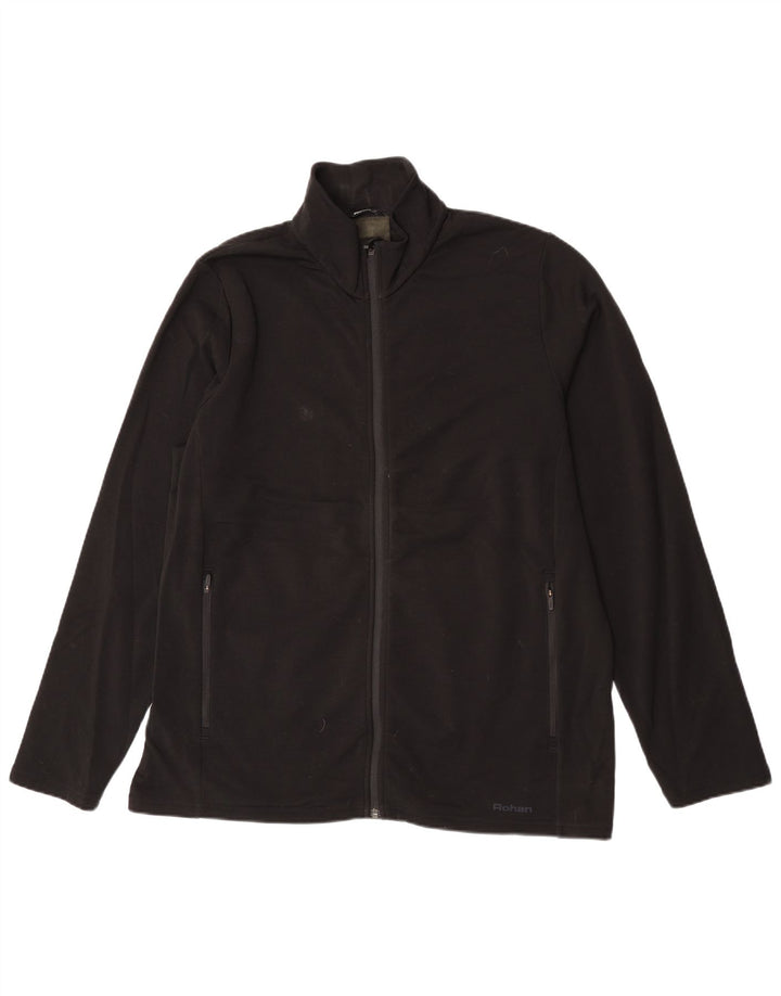 Rohan Mens Fleece Jacket UK 42 XL Black Polyester
