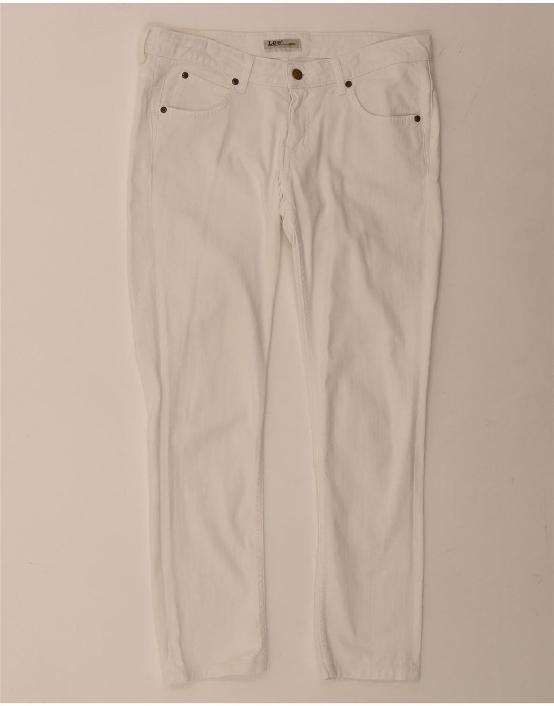 Lee Womens Norma Slim Jeans W30 L27 White Cotton