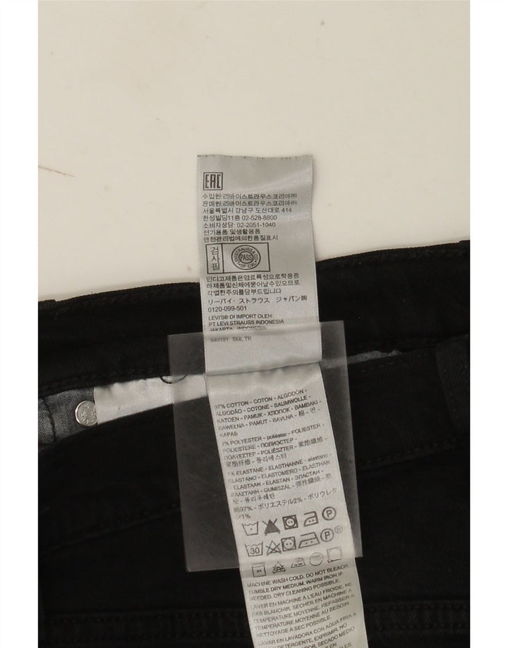 Levi's Womens 501 Straight Jeans W28 L28 Black Cotton