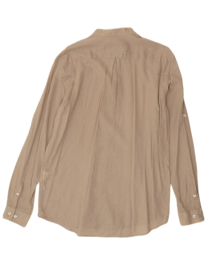 Carrera Mens Shirt Large Beige Linen