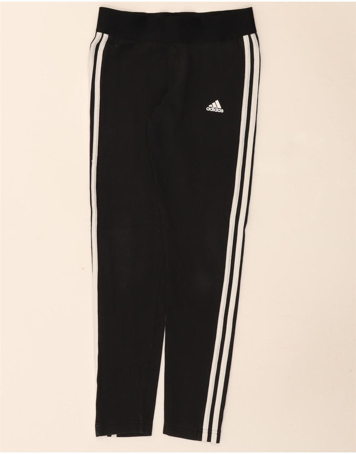 Adidas Womens Leggings UK 8/10 Small Black Cotton
