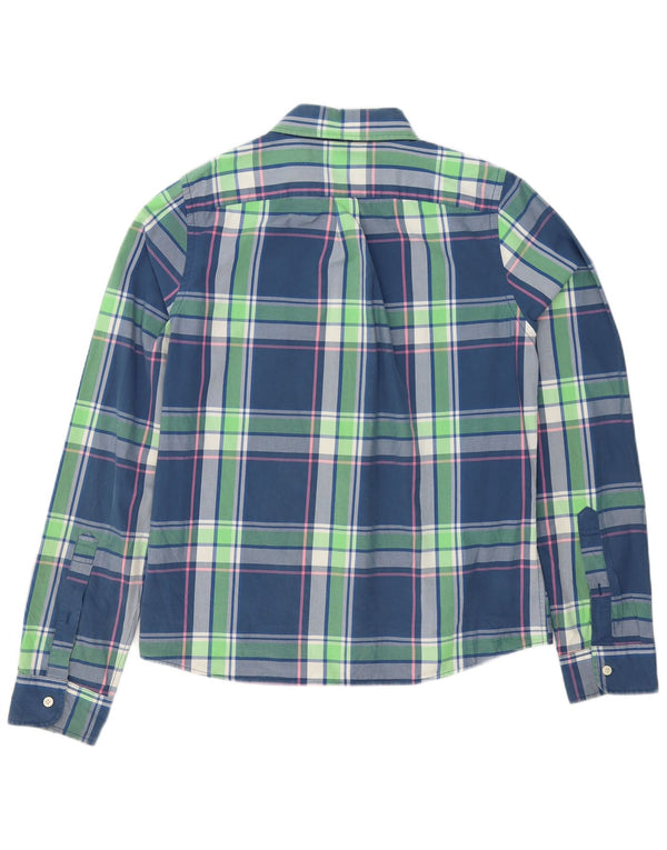 Abercrombie & Fitch Mens Muscle Shirt XL Blue Check Cotton