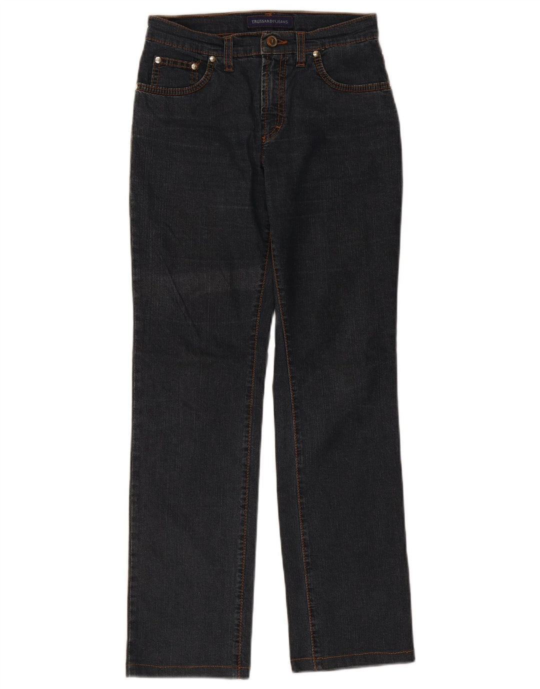 Trussardi Womens Straight Jeans W26 L29 Navy Blue Cotton