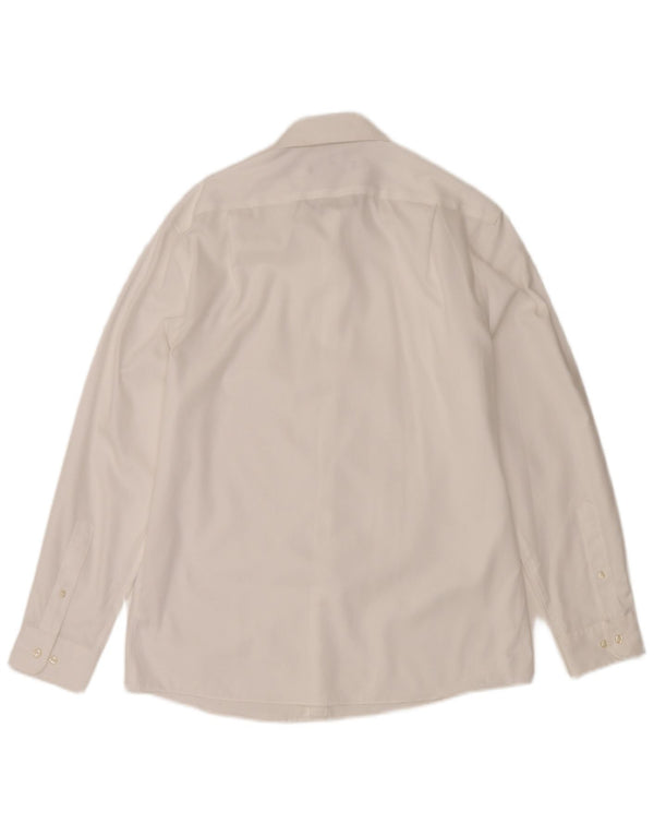Tommy Hilfiger Mens Slim Fit Shirt Size 15 1/2 Medium White Cotton