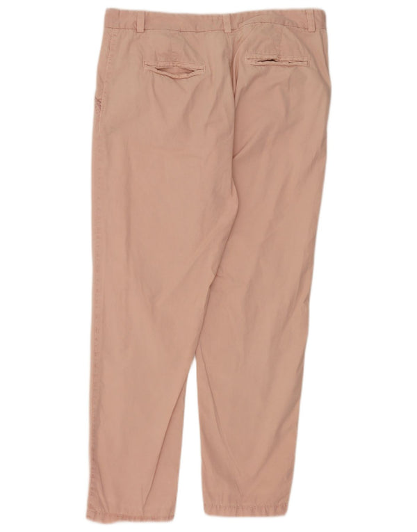 Marks & Spencer Womens Straight Chino Trousers UK 14 Large W34 L28 Pink