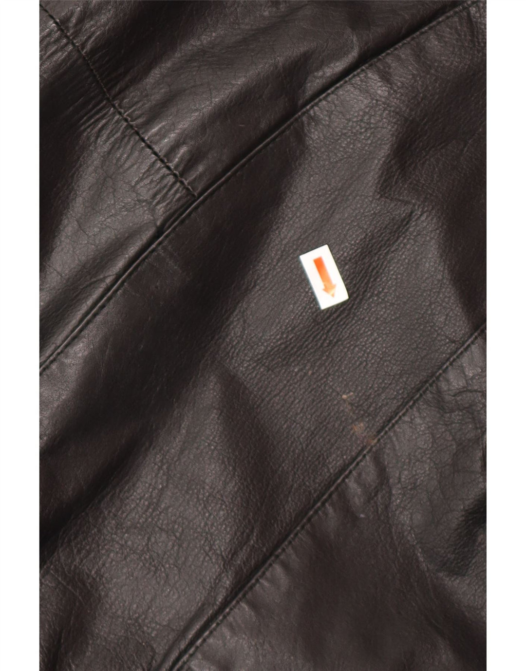 VINTAGE Womens Oversized Leather Coat UK 14 Medium  Black Leather