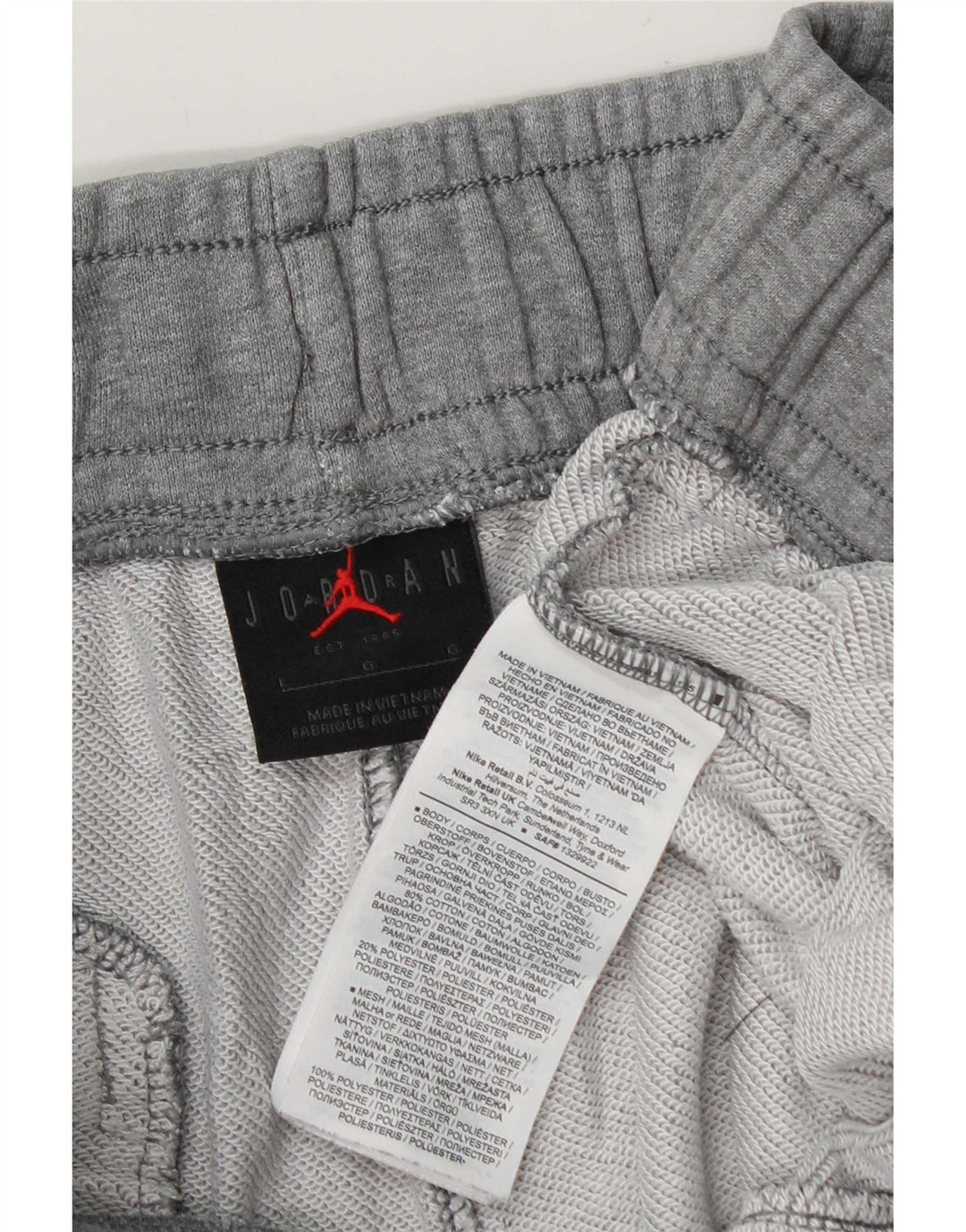Jordan Mens Graphic Cargo Tracksuit Trousers Joggers Large  Grey Cotton