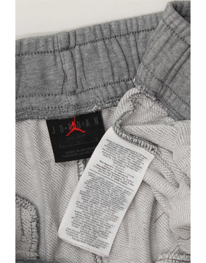 Jordan Mens Graphic Cargo Tracksuit Trousers Joggers Large  Grey Cotton