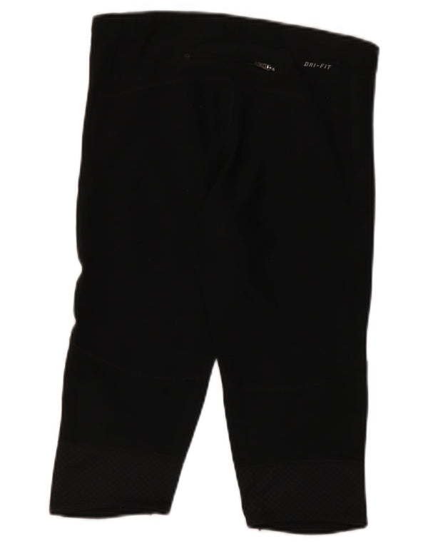 Nike Womens Dri Fit Capri Leggings UK 14 Medium Black Sports