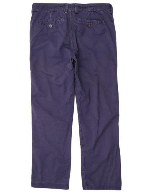 Fat Face Mens Straight Chino Trousers W34 L30 Navy Blue Cotton