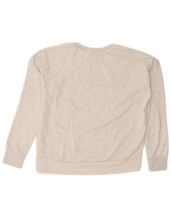 ADIDAS Womens Graphic Sweatshirt Jumper UK 16 Large Grey