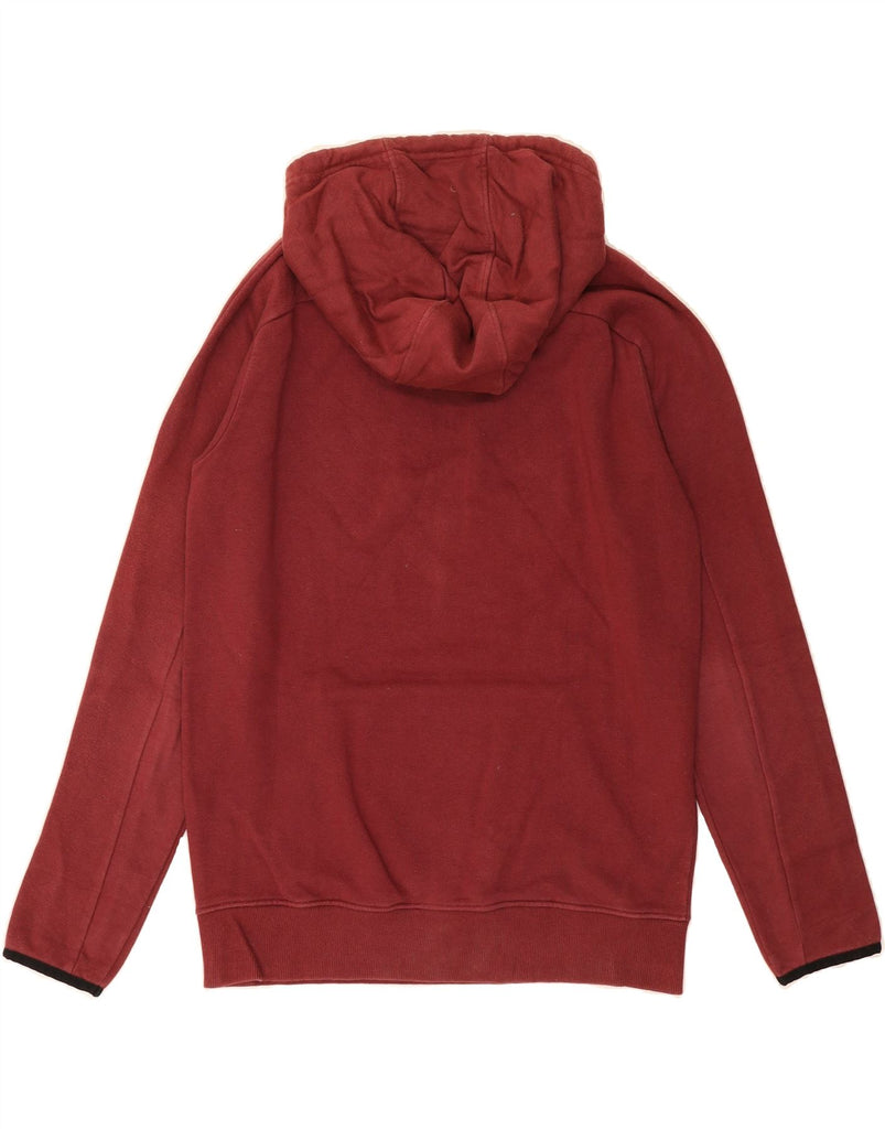 ELLESSE Mens Graphic Hoodie Jumper Small Burgundy Cotton Vintage Ellesse and Second-Hand Ellesse from Messina Hembry 
