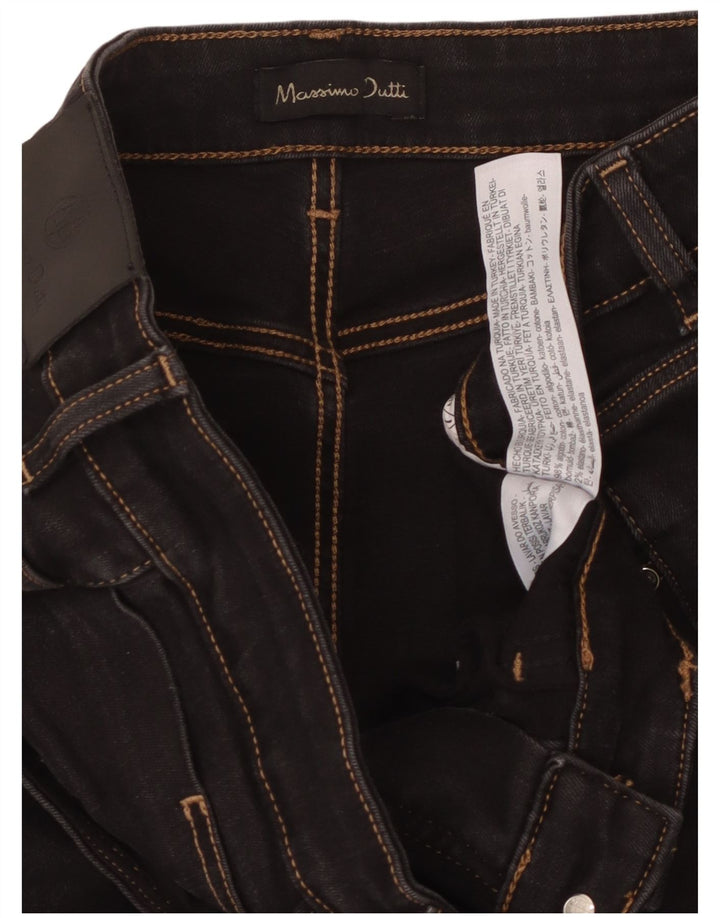 MASSIMO DUTTI Womens Bootcut Jeans EU 42 Large W32 L32 Black Cotton