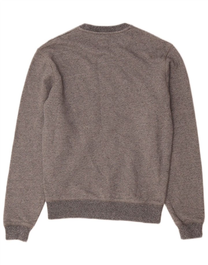 Jack Wills Mens Graphic Sweatshirt Jumper XS Grey Flecked Cotton