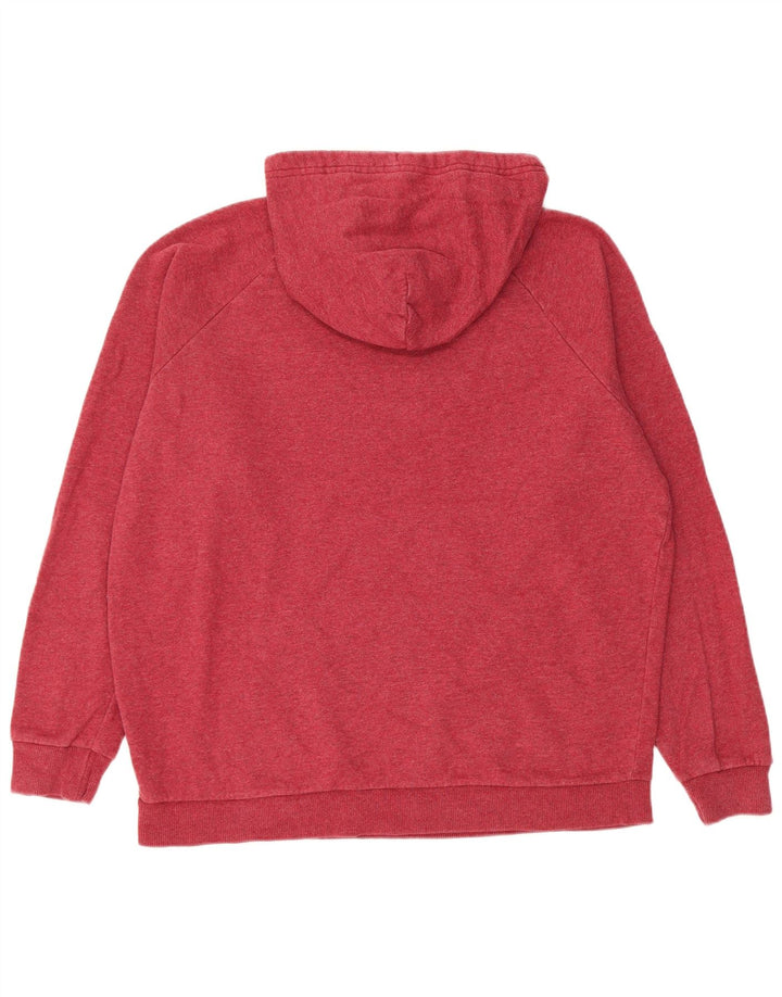 UNDER ARMOUR Mens Hoodie Jumper Medium Burgundy Cotton