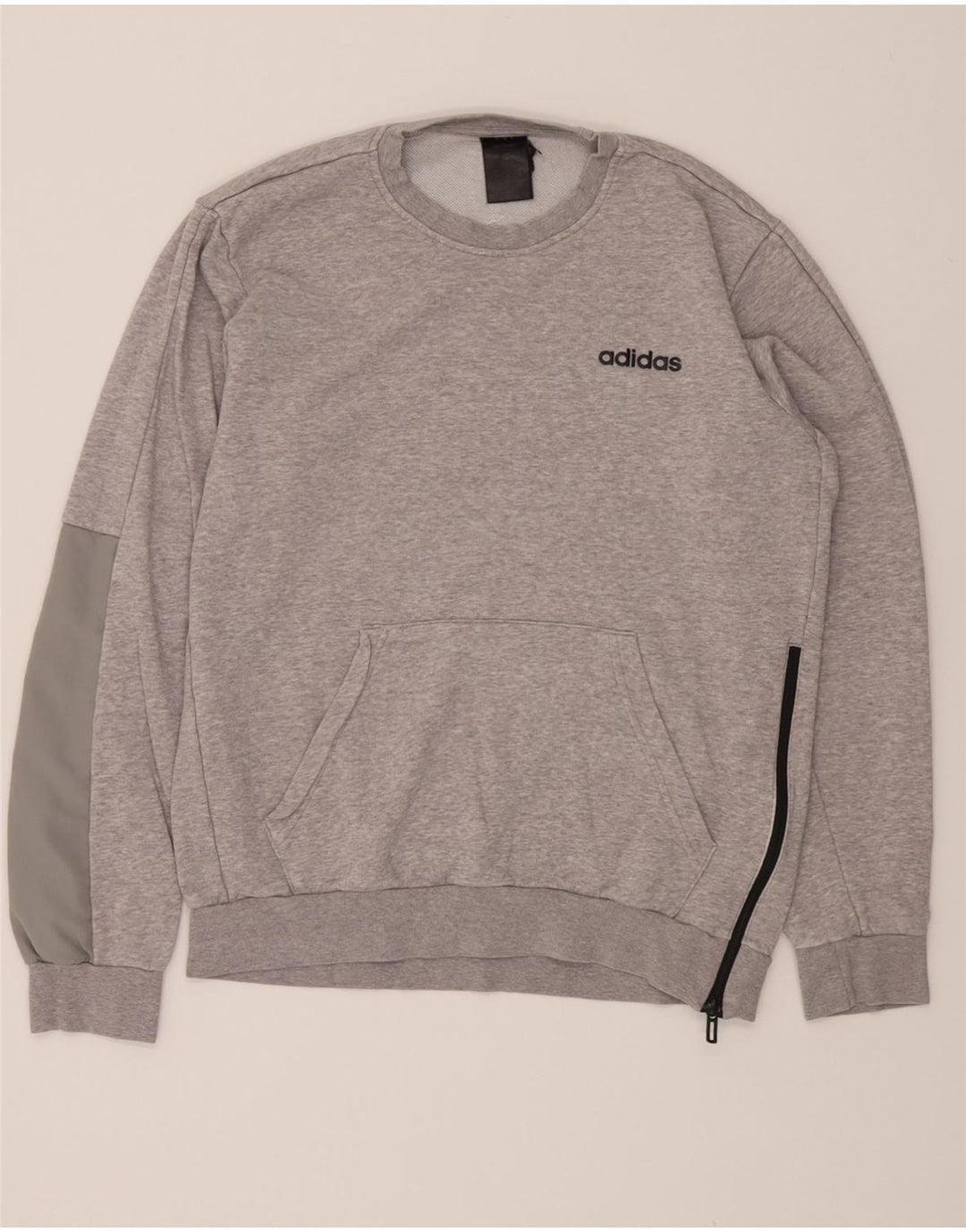 ADIDAS Mens Sweatshirt Jumper Medium Grey Cotton Vintage Adidas and Second-Hand Adidas from Messina Hembry 