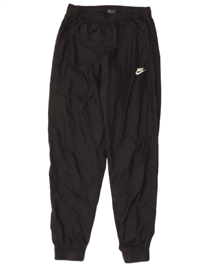 NIKE Mens Tracksuit Trousers Joggers Small Black Nylon