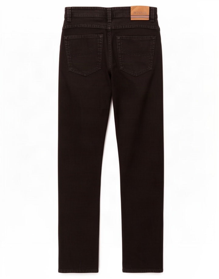 SIVIGLIA Mens Straight Jeans W31 L32 Black Houndstooth Cotton