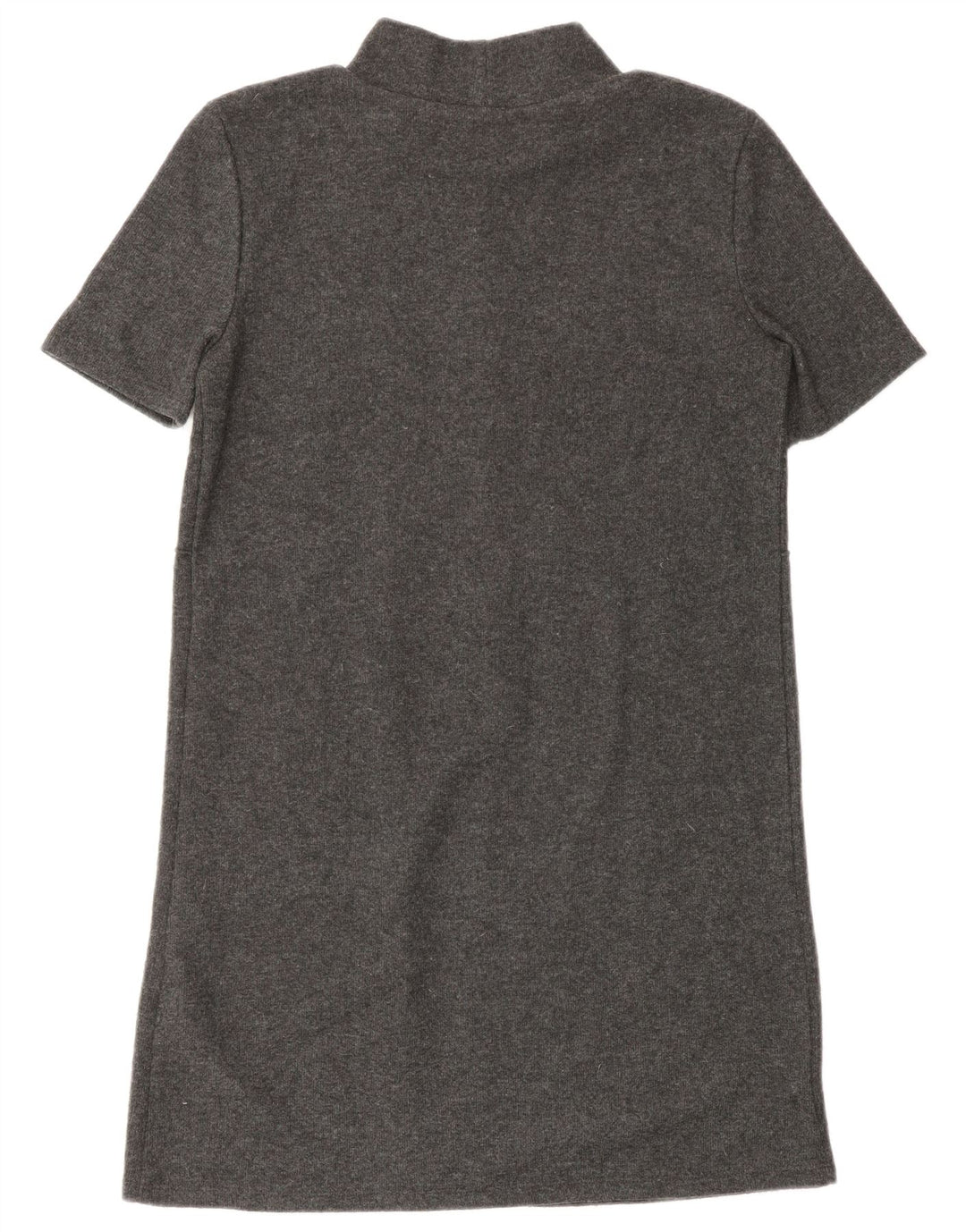 Zara Womens Short Sleeves Jumper Dress UK 10 Small Grey Polyester