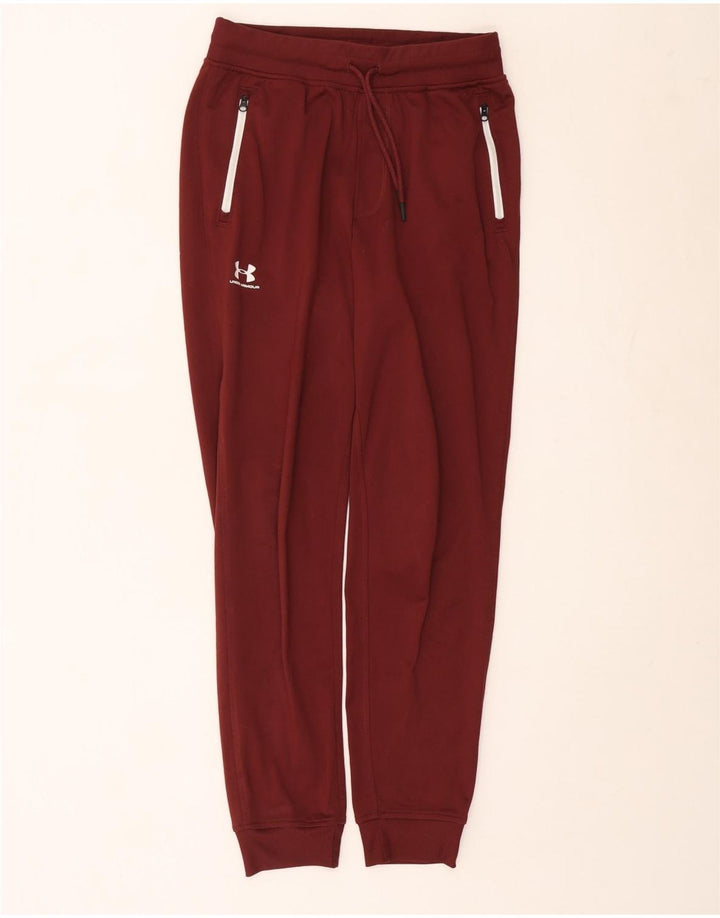 Under Armour Mens Tracksuit Trousers Joggers Small  Burgundy