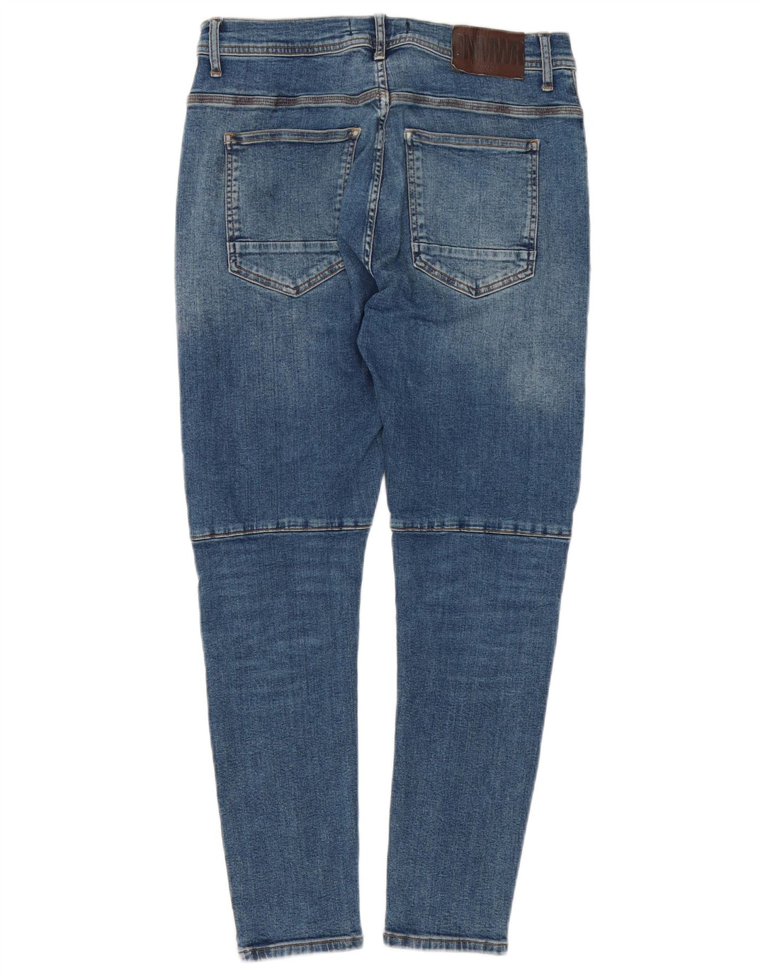 Zara Mens Skinny Jeans EU 44 Large W34 L27 Blue Patchwork Cotton