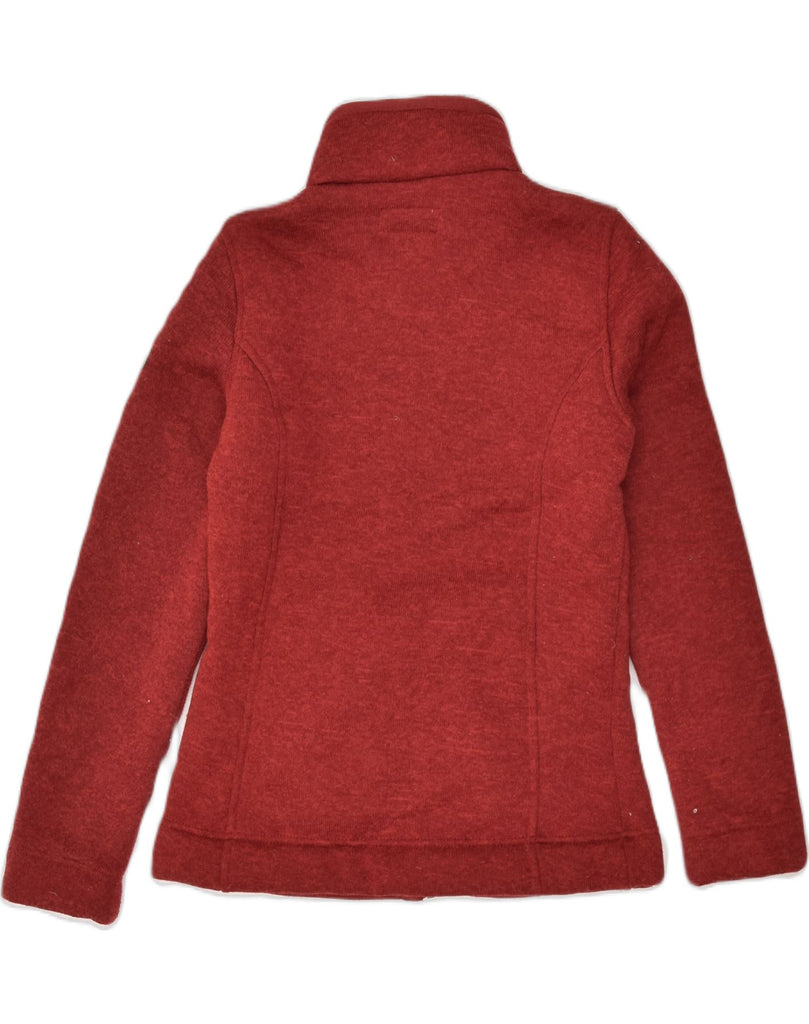 REGATTA Womens Sherpa Cardigan Sweater UK 10 Small  Red Polyester | Vintage Regatta | Thrift | Second-Hand Regatta | Used Clothing | Messina Hembry 