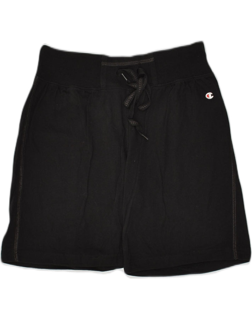 CHAMPION Womens Sport Shorts UK 12 Medium Black | Vintage Champion | Thrift | Second-Hand Champion | Used Clothing | Messina Hembry 