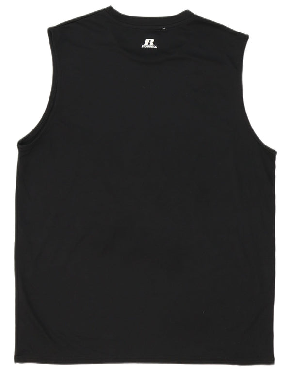 Russell Athletic Mens Dri-Power Graphic Vest Top XL Black