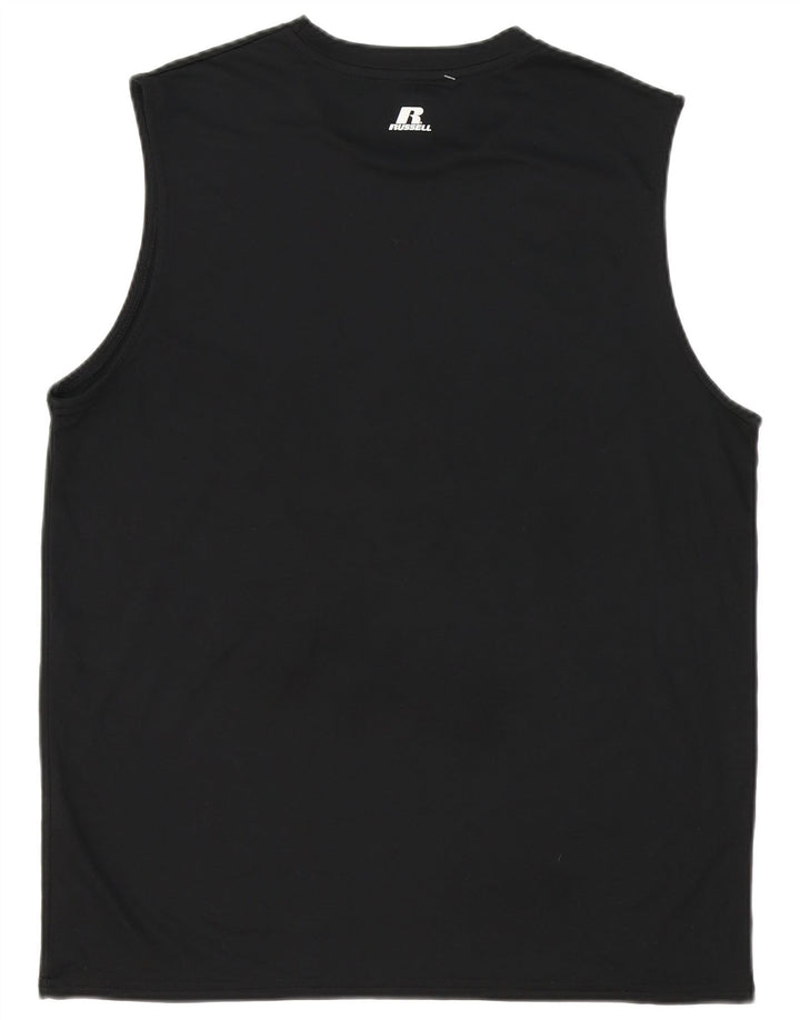 Russell Athletic Mens Dri-Power Graphic Vest Top XL Black