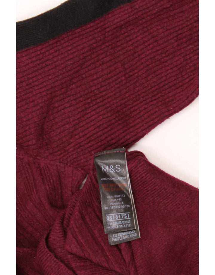 Marks & Spencer Womens Turtle Neck Jumper Sweater UK 12 Medium Purple