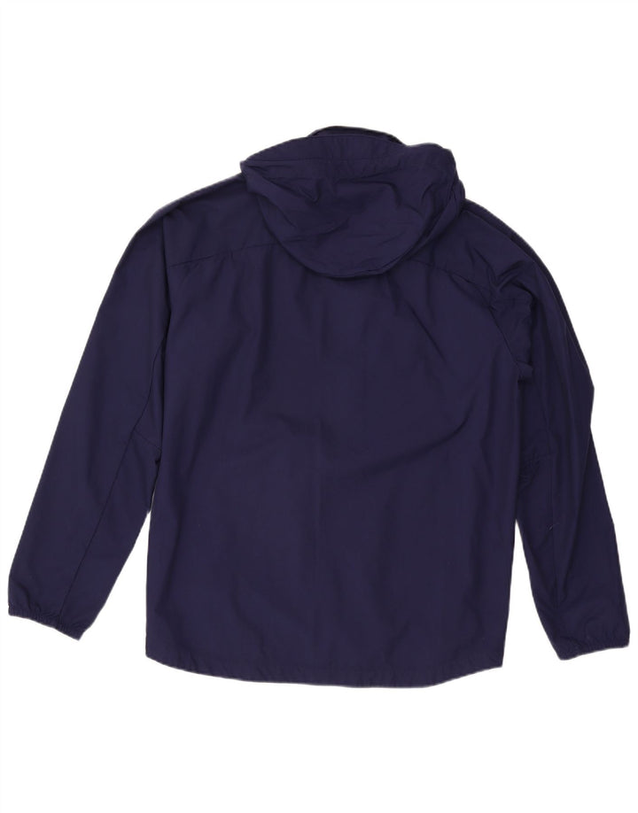 Puma Mens Hooded Rain Jacket UK 38 Medium Navy Blue Nylon