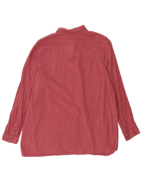 Fat Face Womens Pullover Shirt UK 16 Large Red Cotton