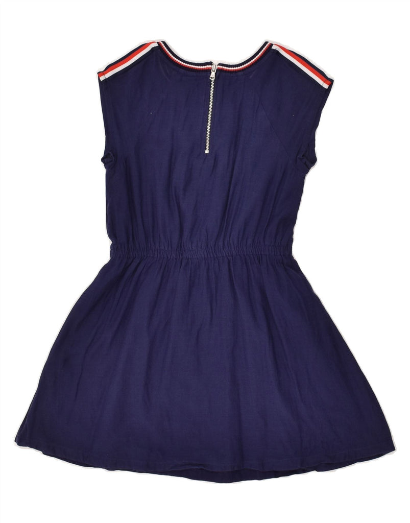 TOMMY HILFIGER Girls Sleeveless Basic Dress 6-7 Years Navy Blue Viscose | Vintage Tommy Hilfiger | Thrift | Second-Hand Tommy Hilfiger | Used Clothing | Messina Hembry 