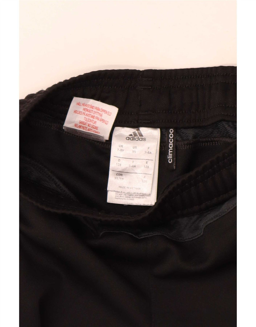 Adidas Boys Climacool Tracksuit Trousers 7-8 Years Black Polyester