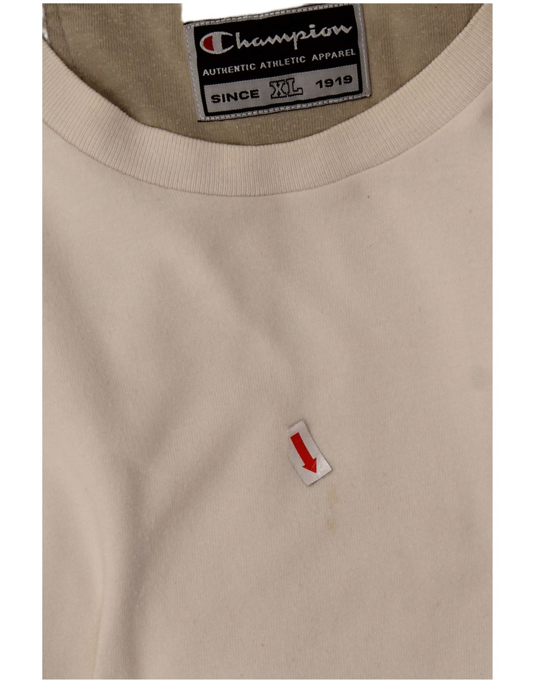 CHAMPION Mens Top Long Sleeve XL White Cotton