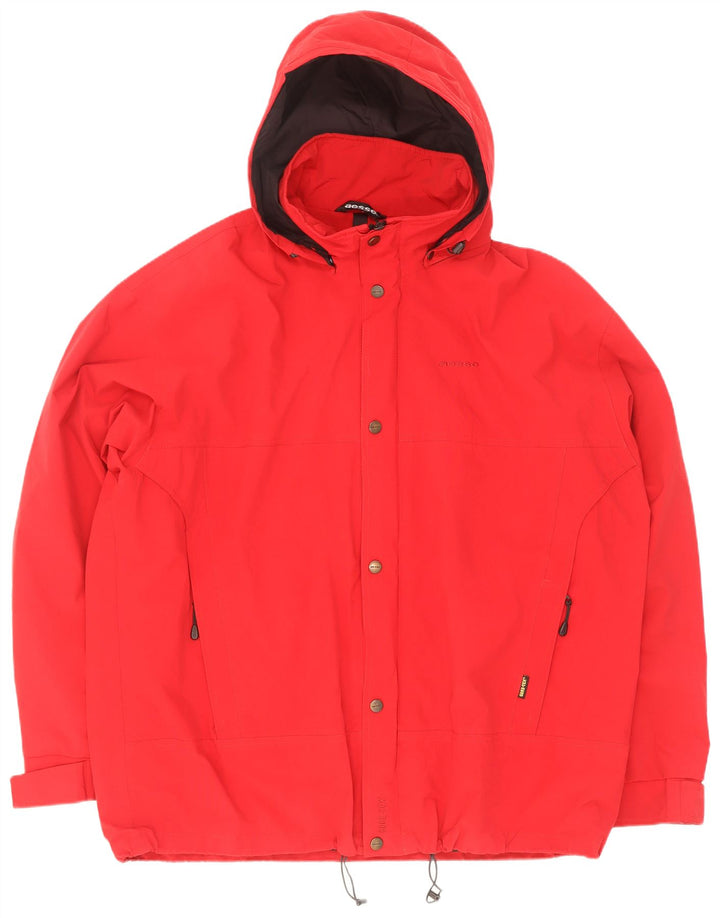 Aesse Mens Hooded Rain Jacket IT 60 5XL Red