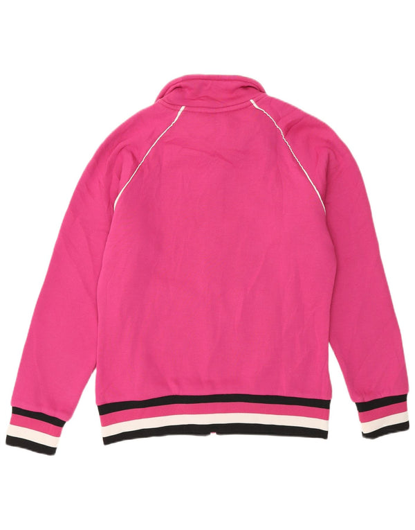 Umbro Womens Tracksuit Top Jacket UK 10 Small Pink Colourblock Polyester
