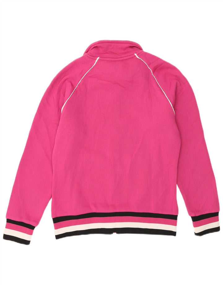 Umbro Womens Tracksuit Top Jacket UK 10 Small Pink Colourblock Polyester