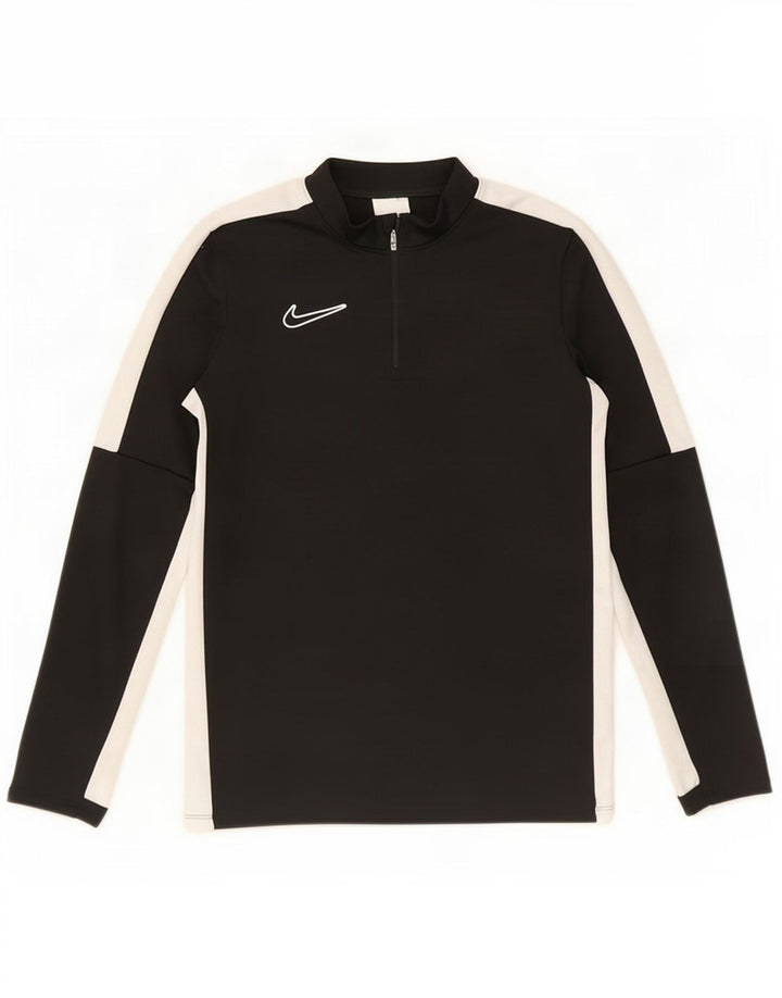 Nike Boys Dri Fit Pullover Tracksuit Top 12-13 Years Large Black